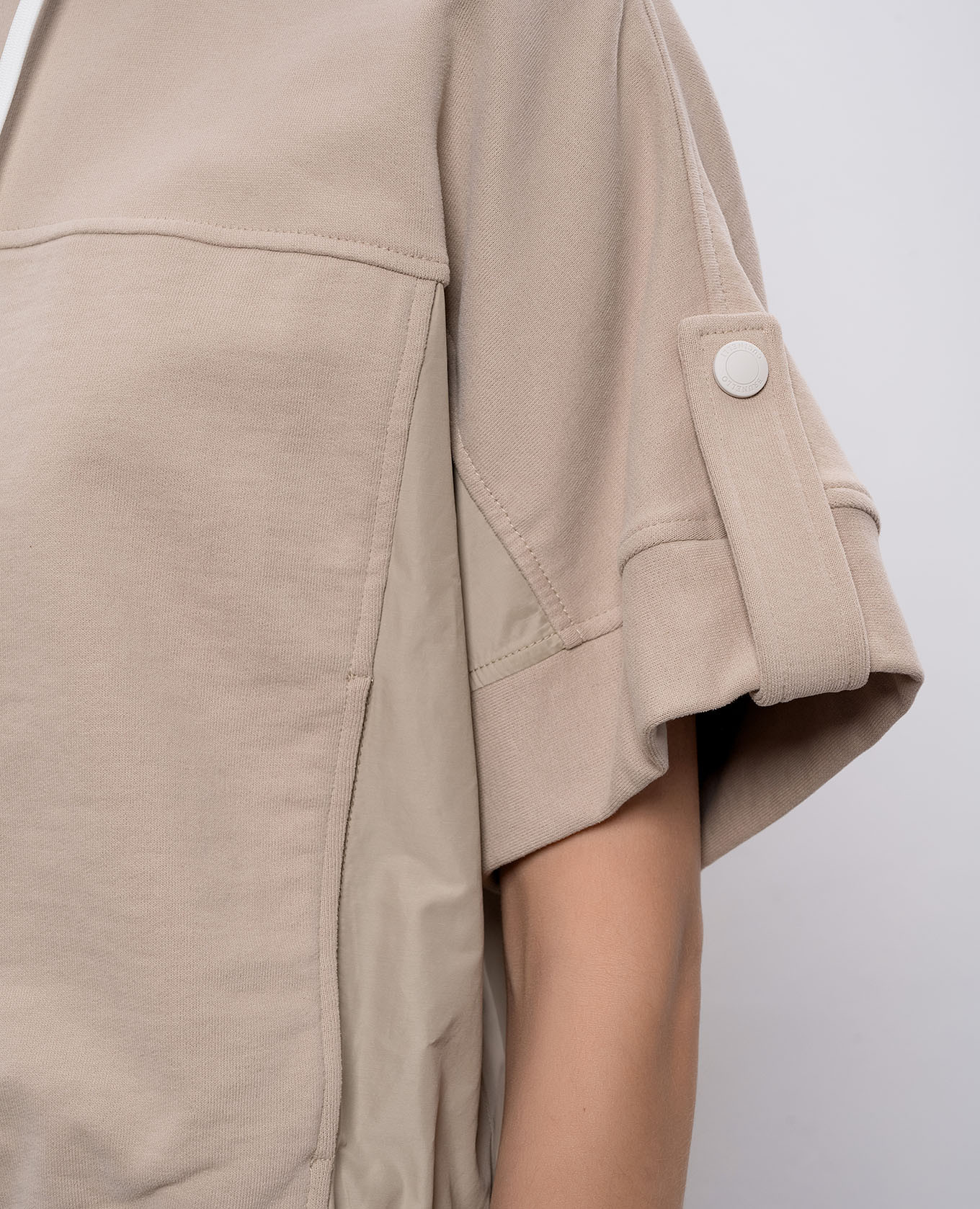 Beige short-sleeved hoodie Brunello Cucinelli 5