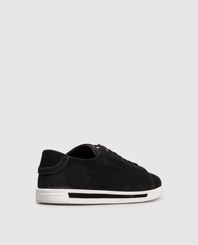 Stefano Ricci Black suede sneakers with logo UV33G5257SDP