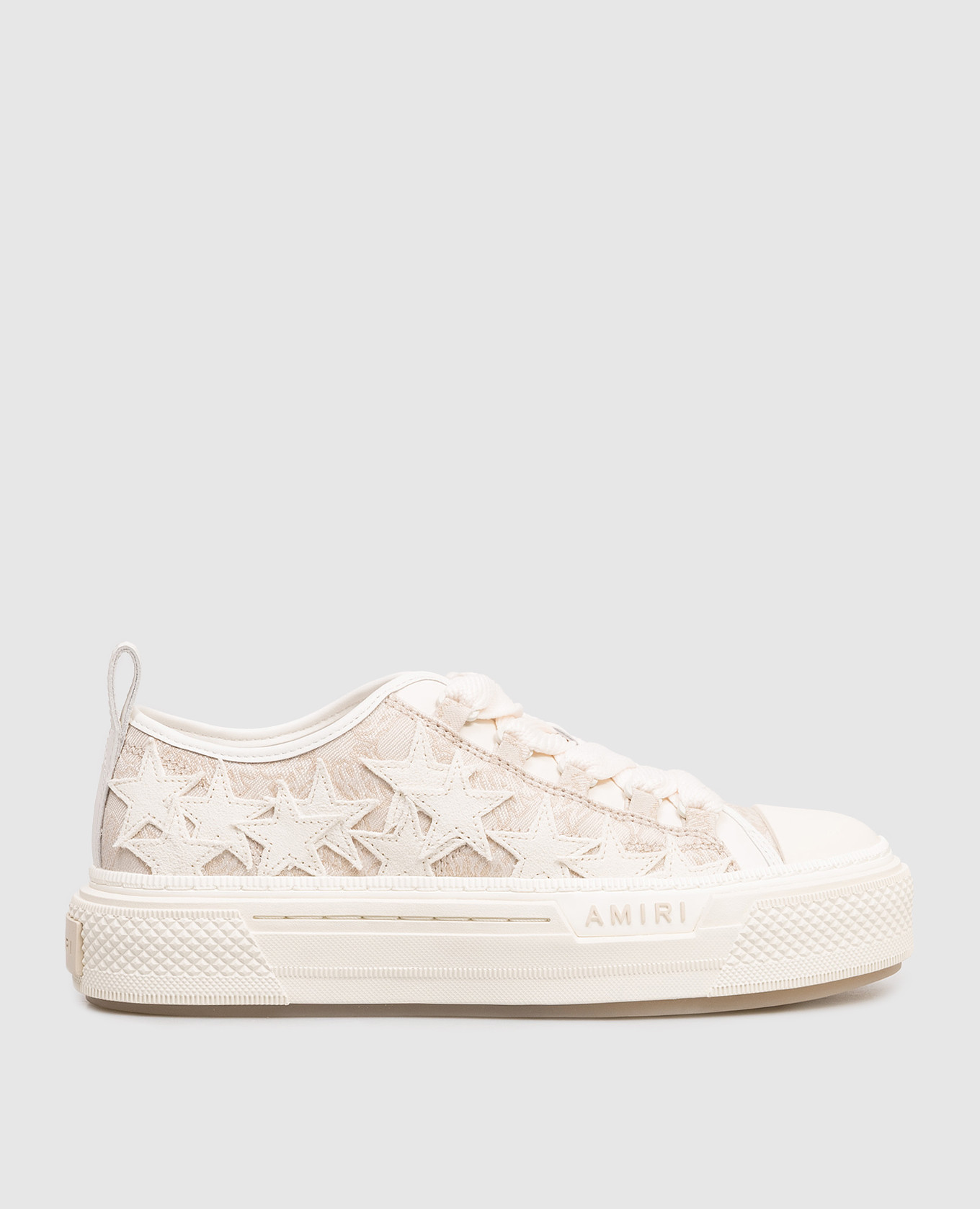 

Beige STARS COURT sneakers with monogram pattern AMIRI