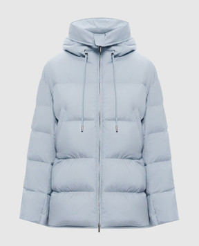 Be Florence Blue down jacket with embroidered emblem BE2617