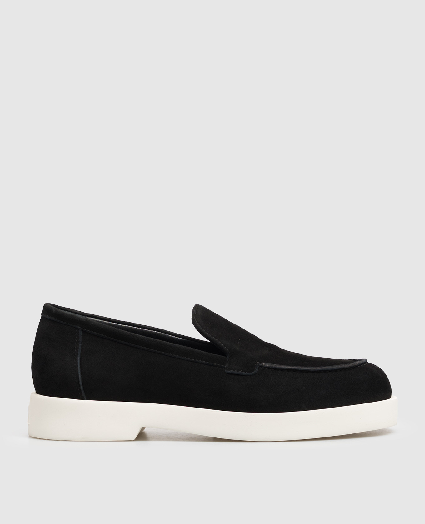 Andrea black suede loafers