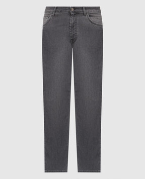 Stefano Ricci Grey jeans with embroidered logo MST61B3130T00829