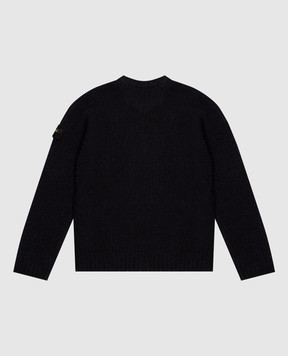 Stone Island Children's navy blue wool sweater L2S165100006S0M2214