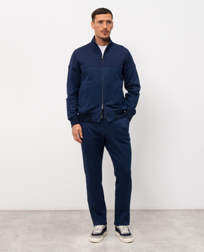 CAPOBIANCO Blue tracksuit with linen 20M453DH00C20M704DH00