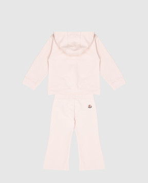 Moncler ENFANT Children's pink suit with logo patch L29518M0000889B9Y