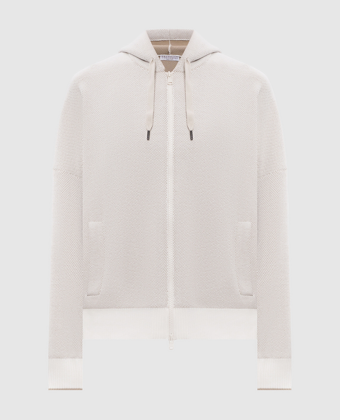 

White sports jacket with emblem pattern Brunello Cucinelli