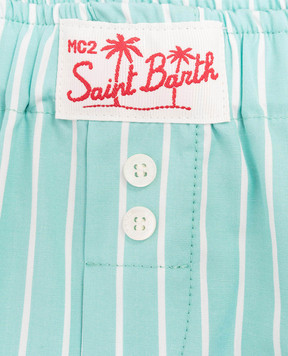 MC2 SAINT BARTH Kids' Green Boxy Shorts BXY00100898L