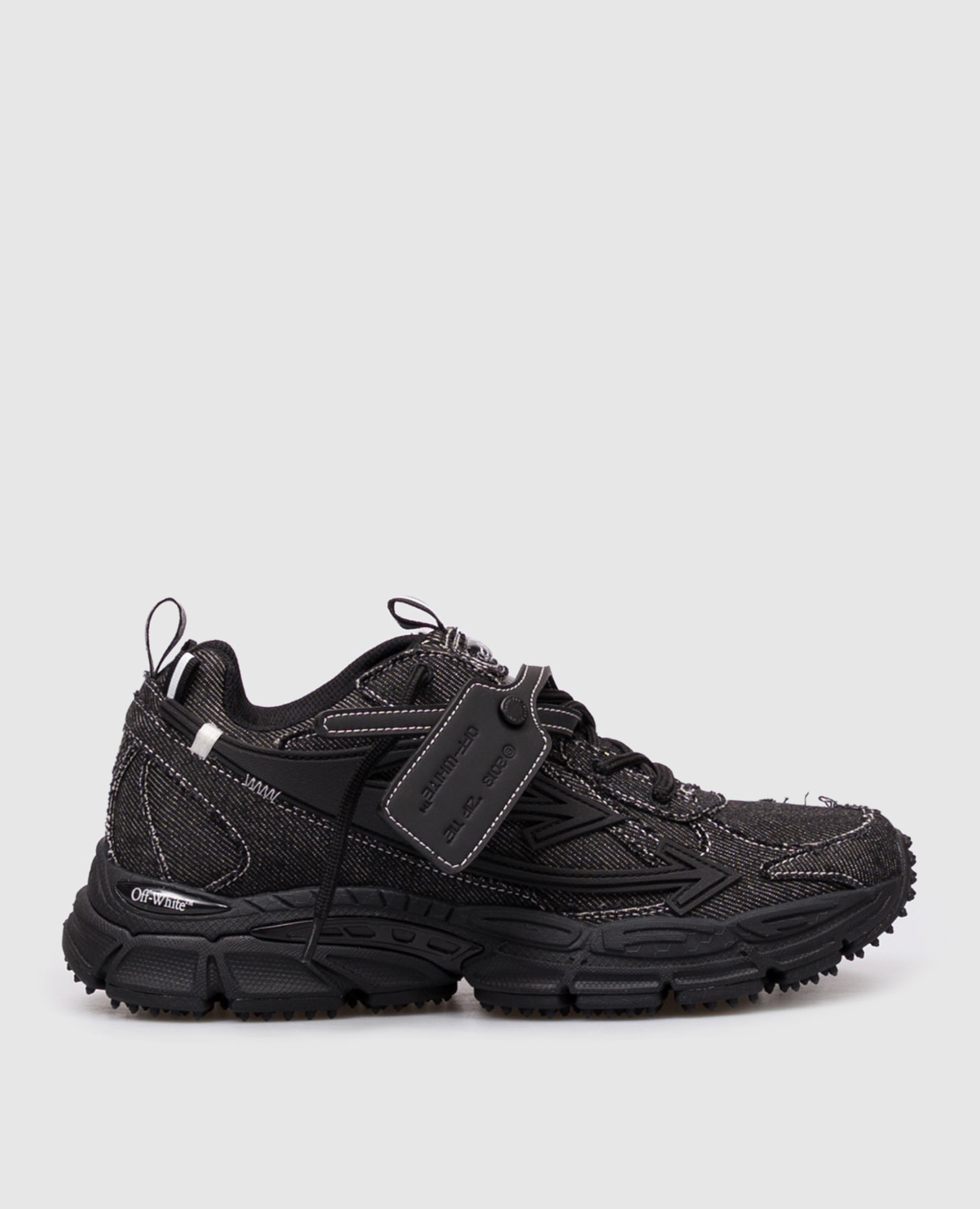 Black Denim Be Right Back sneakers with logo