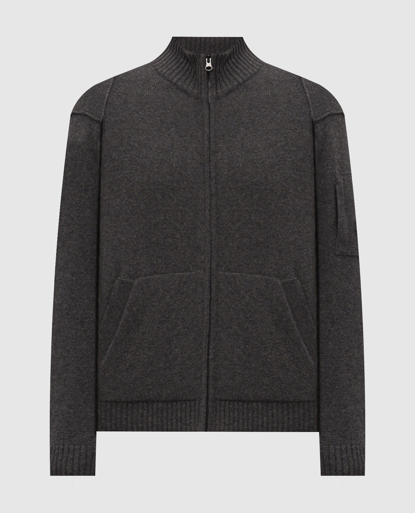 Gray cardigan with wool