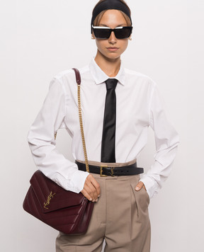 Saint Laurent Burgundy leather bag LOULOU 801439AAEAX