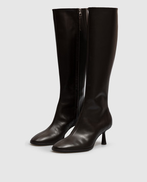 Aeyde Catherine brown leather boots KB0588002003226