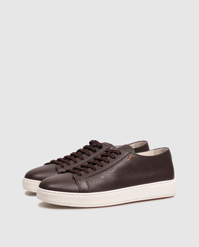 Santoni Brown suede sneakers MBCD21571BARCMMD