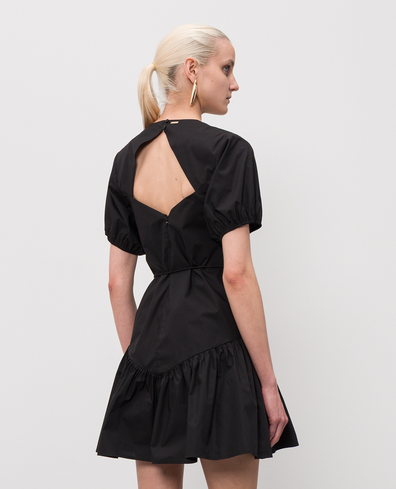 

Black mini dress with broderie embroidery Twinset