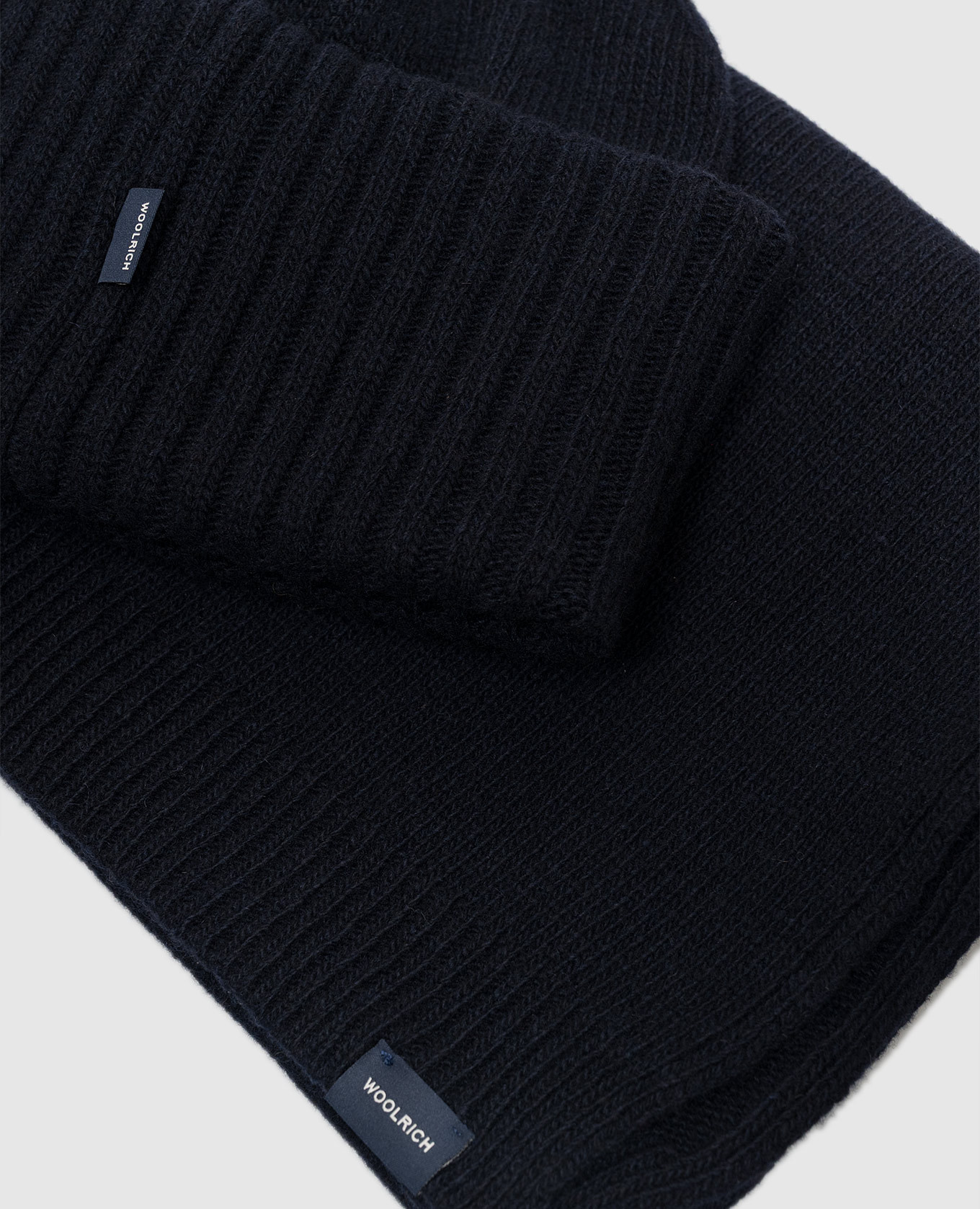 Blue beanie and scarf set in a gift box Woolrich 3