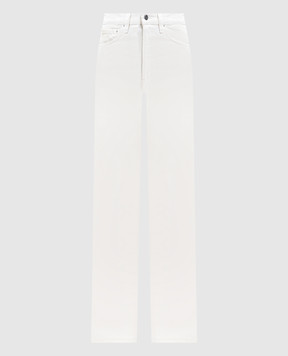 Toteme White jeans with logo patch 241WRB1046FB0083