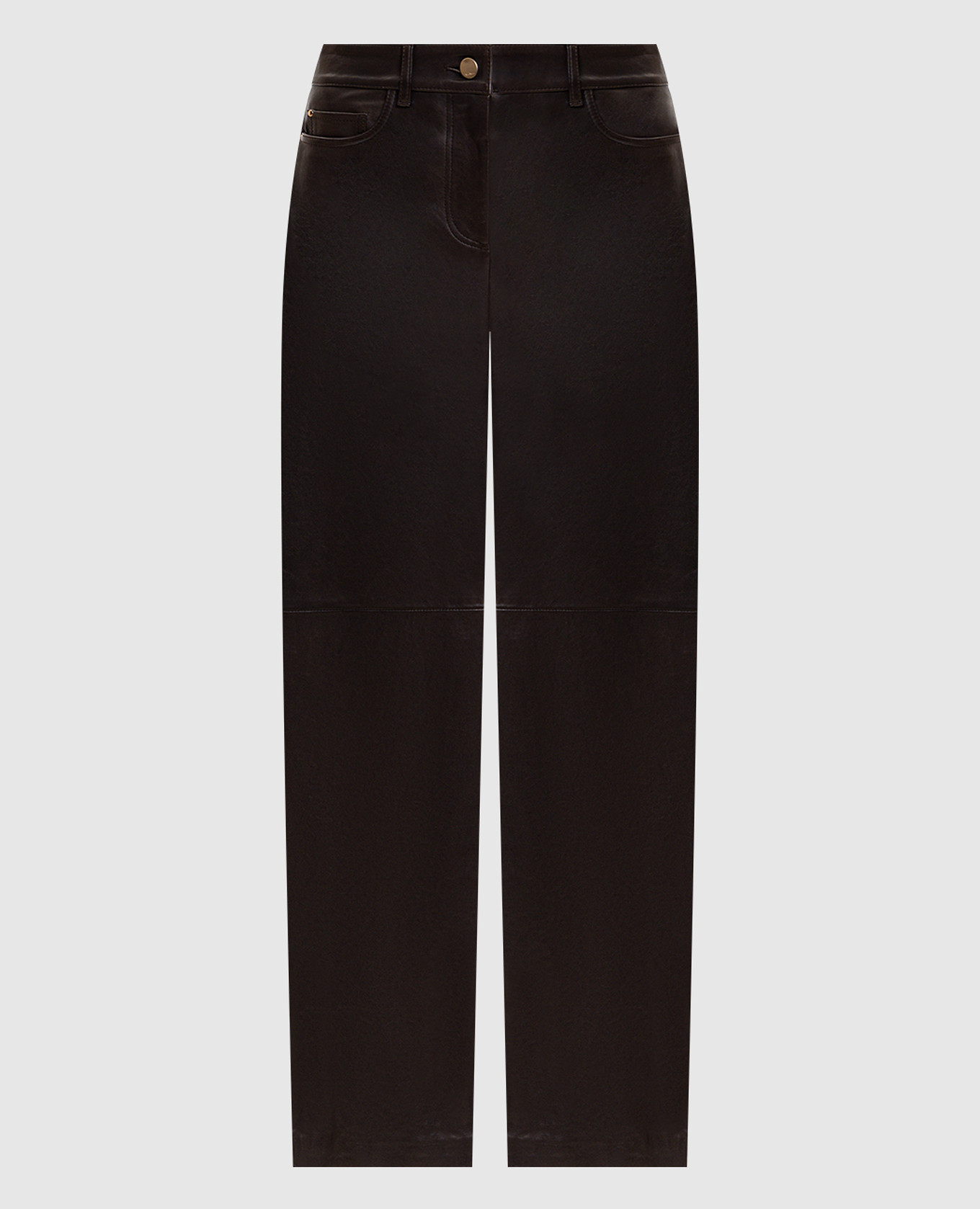 

Brown leather pants SMMVIOLINO Max Mara