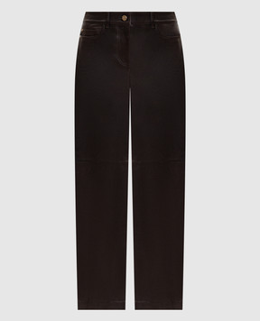 Max Mara Brown leather pants SMMVIOLINO SMMVIOLINO
