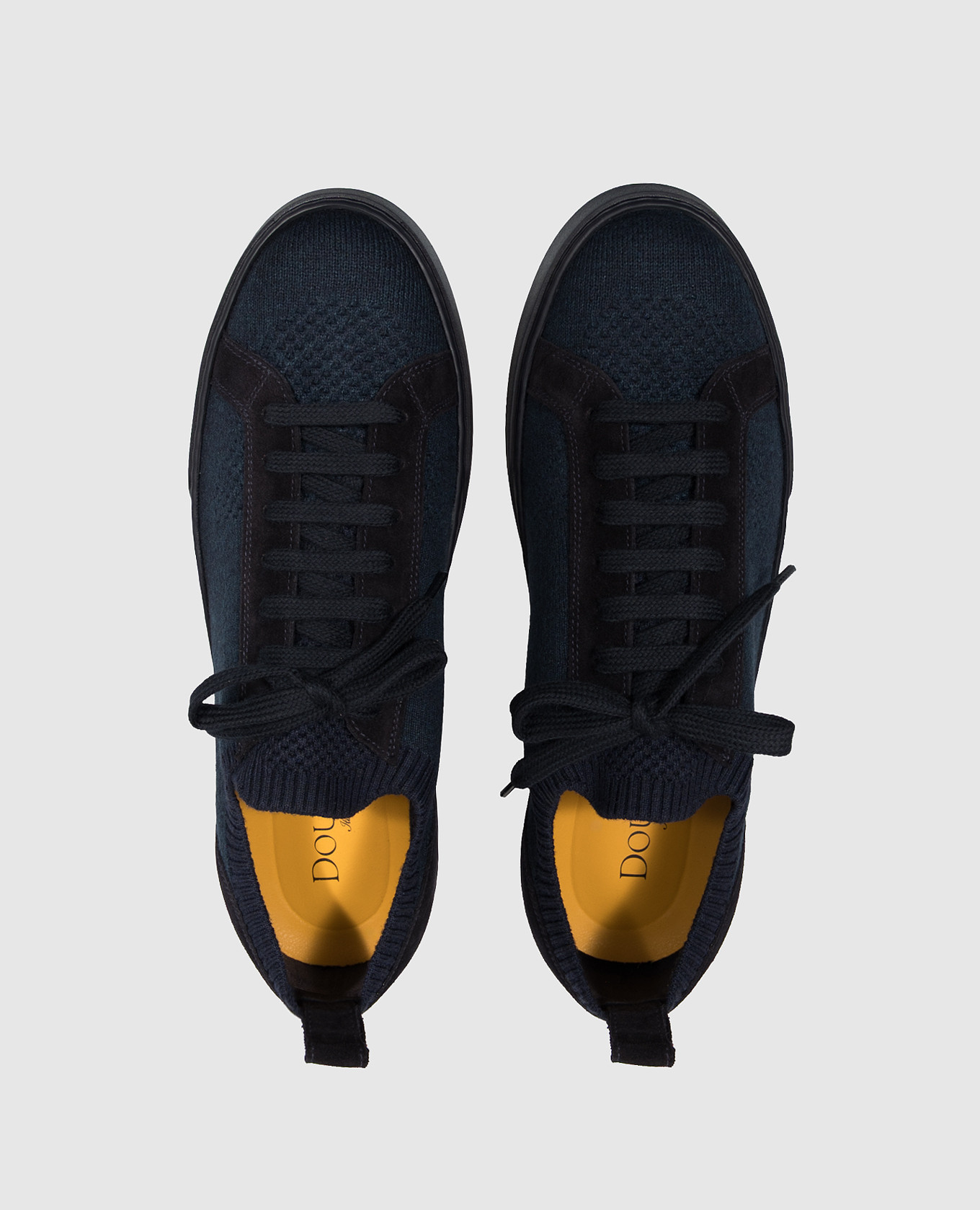 Blue sneakers with textured logo Doucal's 4
