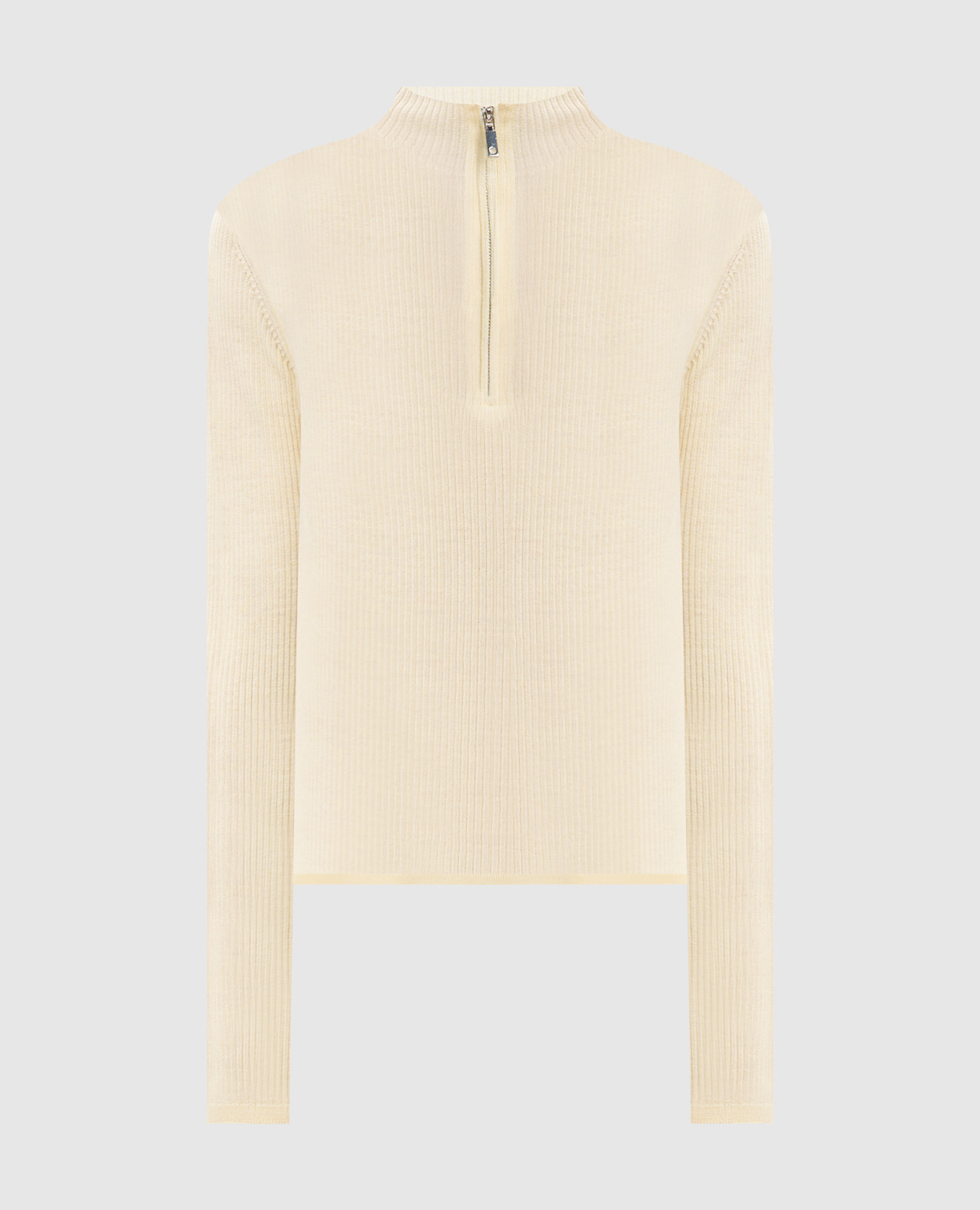 Yellow wool jumper with logo