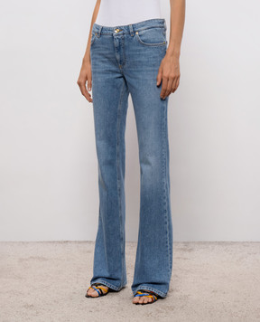 Dolce&Gabbana Blue flared jeans with a frayed effect FTDK7DG8PR1
