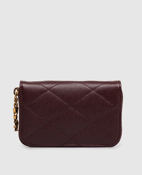 Saint Laurent Cassandre burgundy quilted leather purse 862443AAGA8