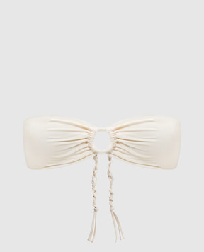 Jil Sander White Tangle swimsuit top J40BR0003J20011
