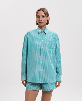 Sporty & Rich Amalfi green striped shirt SI006712243GR62