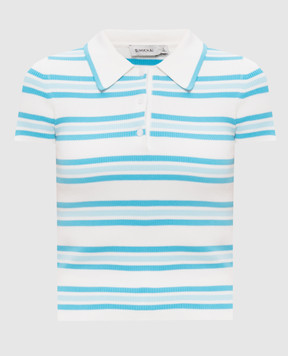 Simkhai White Luka ribbed polo shirt 3262039K