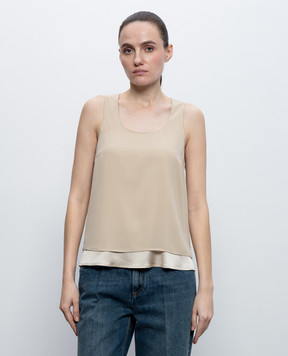 Peserico Beige silk top E086382372L