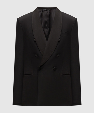 Black double-breasted jacket