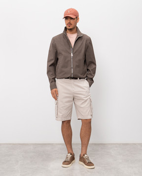 Brunello Cucinelli Beige cargo shorts M252DL0510