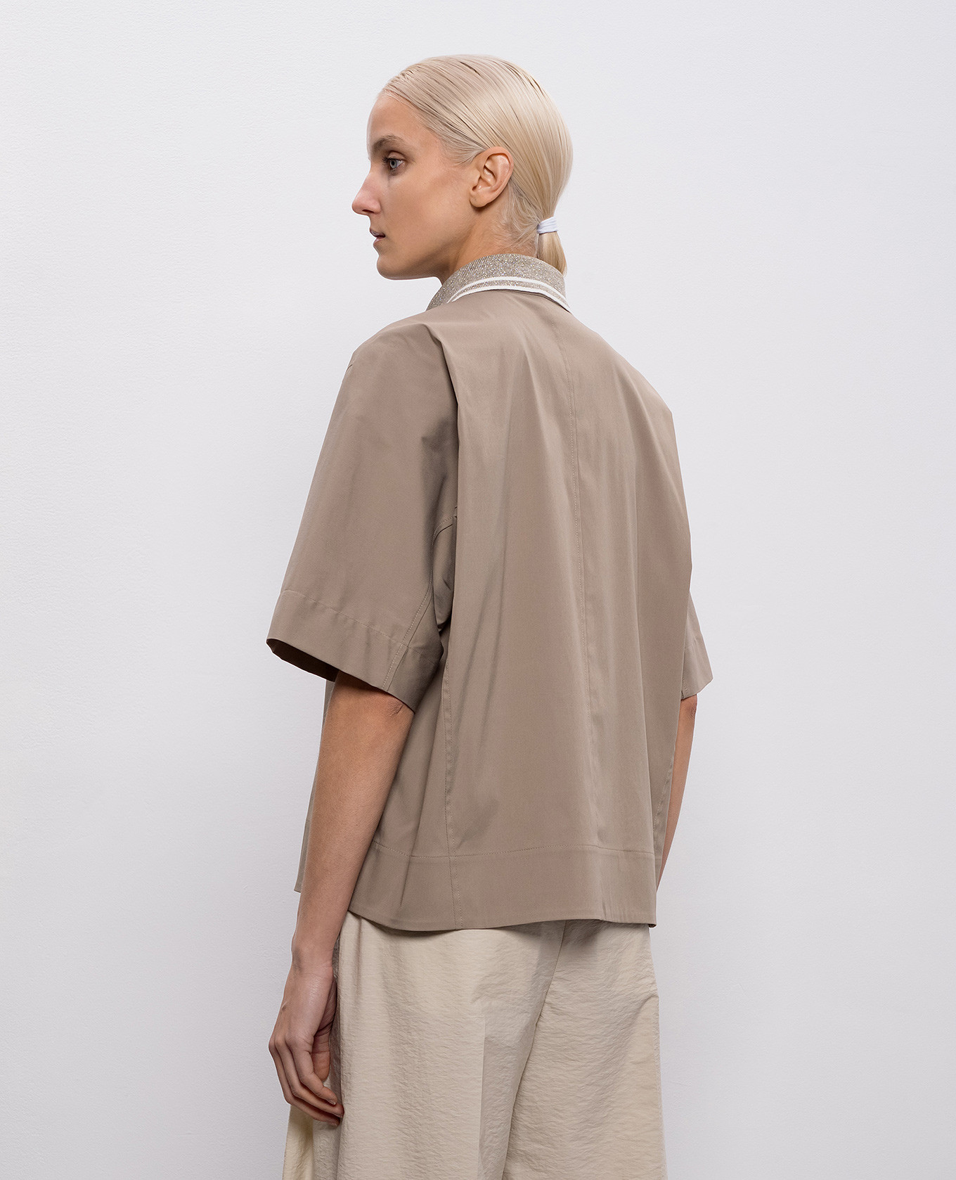 

Brown shirt with lurex Brunello Cucinelli