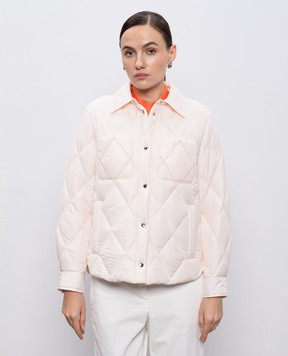 Peserico Pink quilted jacket with monil chain S2340306984