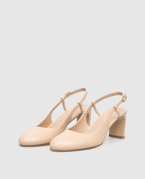 Stuart Weitzman Beige leather slingbacks BABETTE SL540