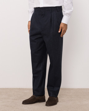 Brunello Cucinelli Blue wool pants M038PS2440