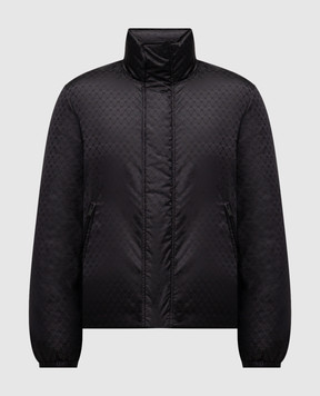 Alexander McQueen Black down jacket with branded Skull pattern 843522QRACA
