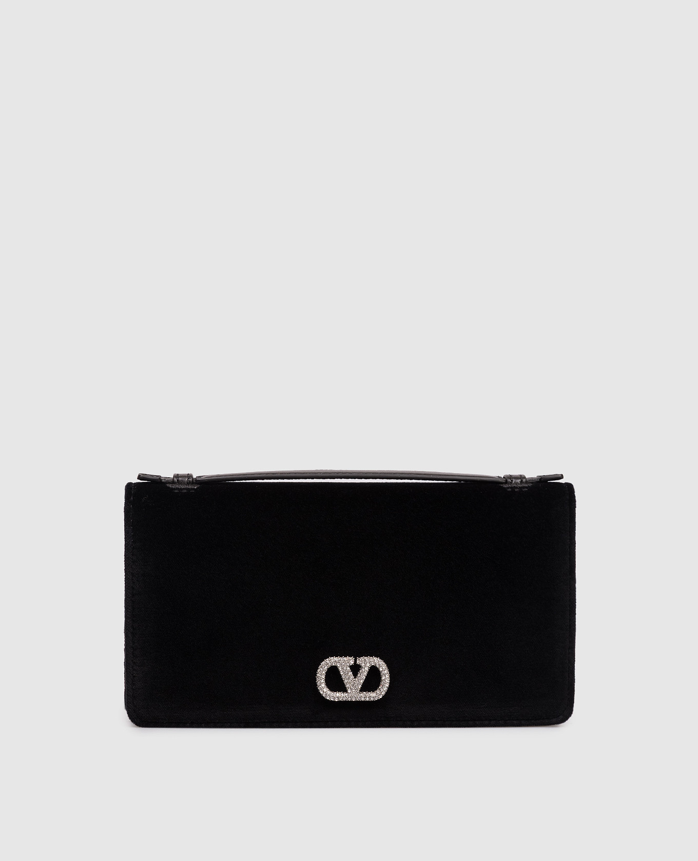 

Black velvet clutch VLogo Valentino