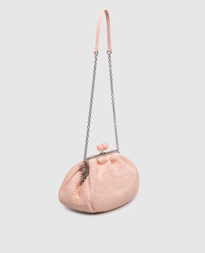 Max Mara Weekend Pink woven bag FORTUNA WKAFORTUNA