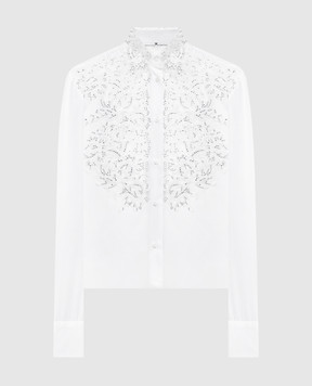 Ermanno Scervino White shirt with crystals D492K311APCTBQP