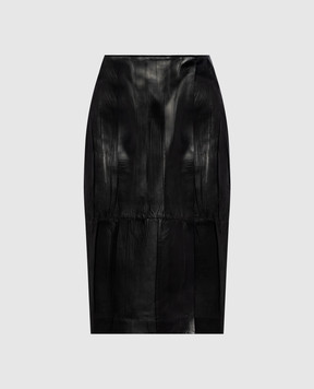 Ermanno Scervino Black leather skirt D482O767GKH