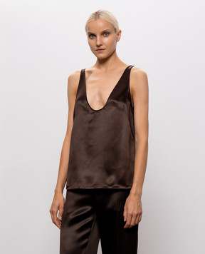 Tom Ford Brown silk top TS2179FAX1868