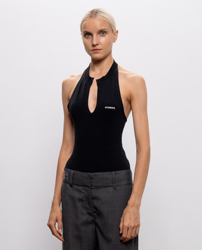 Vetements Black bodysuit with open back WH27BO162B