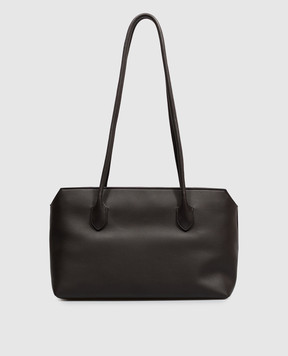 The Row Terrasse brown leather tote bag W1292L97