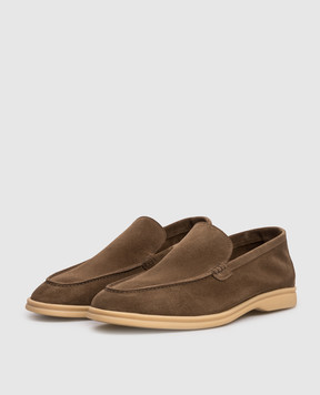 Lanciotti De Verzi FELIX brown suede loafers FELIXLIGHTCACHEMIRE