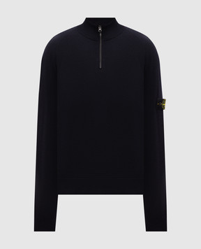 Stone Island Blue sweater with wool L2S155100008S00A1