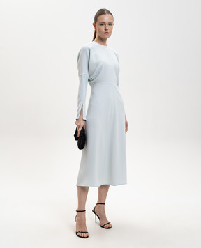 Victoria Beckham Blue Dolman Midi Dress 1126WDR005231A