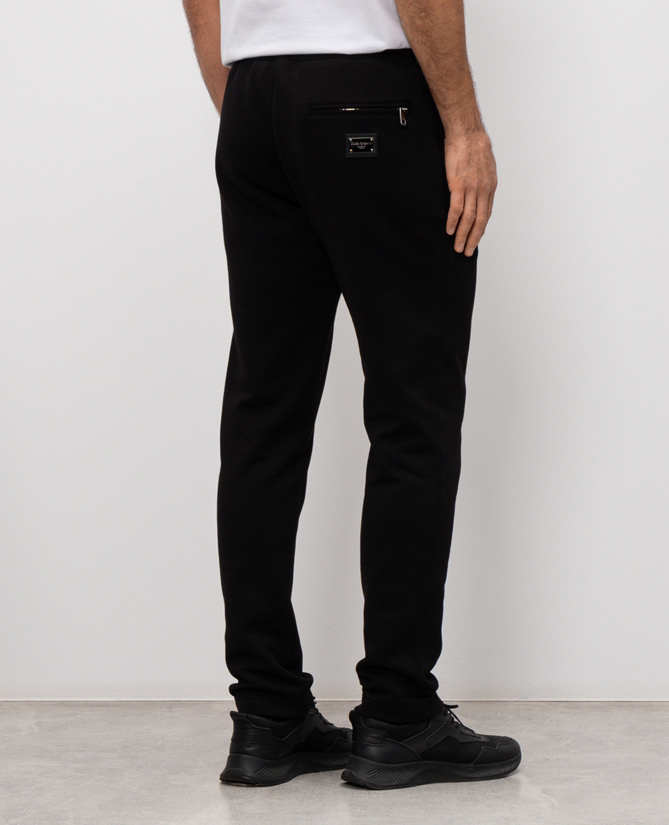 

Black sweatpants with logo patch Dolce&Gabbana