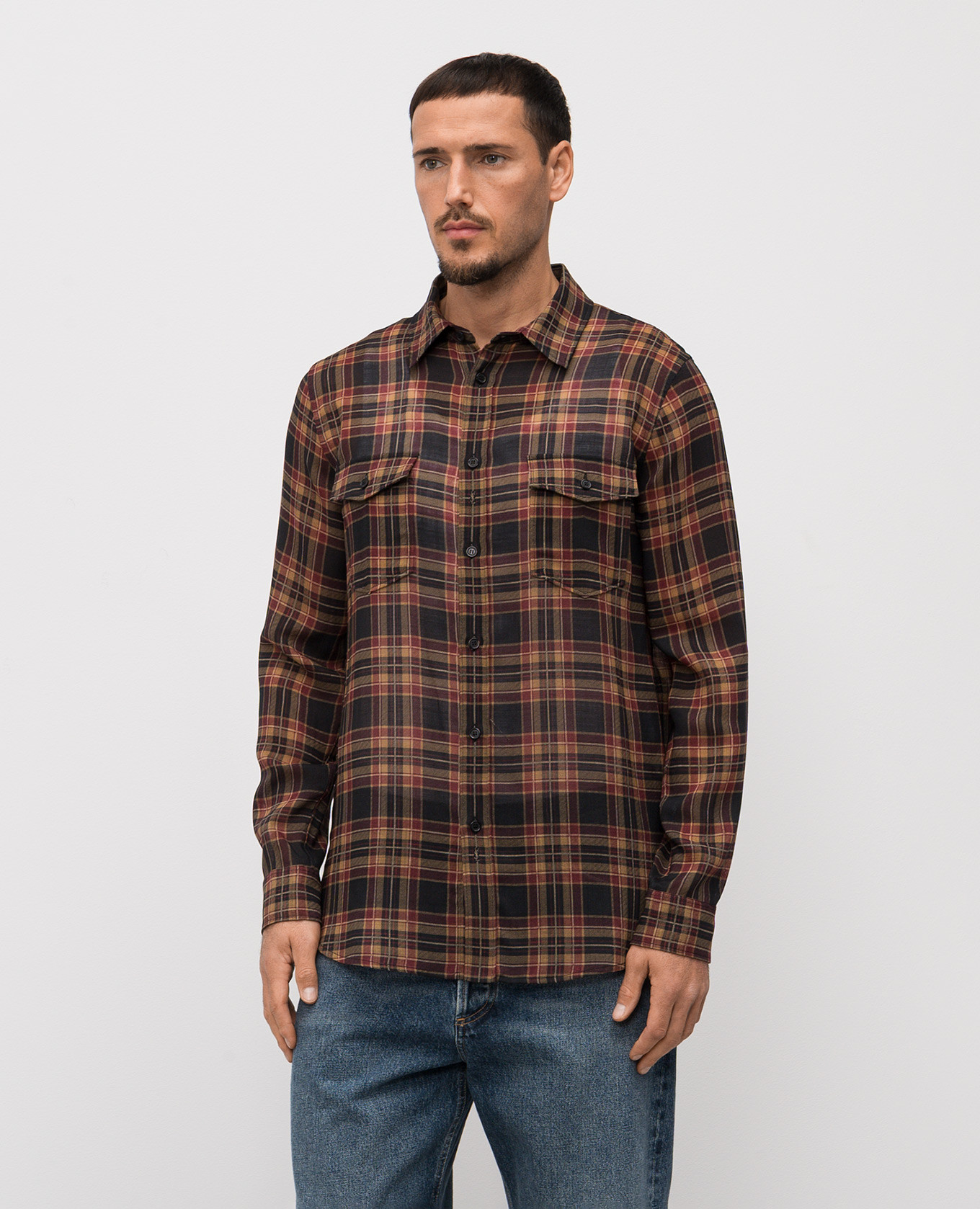 Checked wool shirt Saint Laurent 3