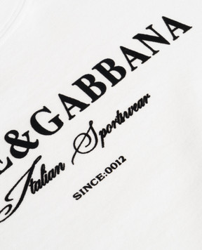 Dolce&Gabbana Children's white T-shirt with logo L4JTHUG7P1Y46