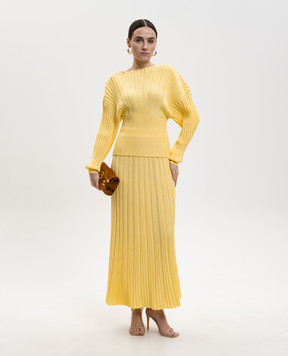 Balmain Yellow ribbed jumper GF1AQ135KJ30